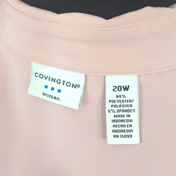 Women's Covington Soft Pink Zip Front Tunic With Textured Front - Picture 10 of 10